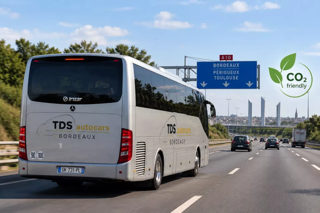 Location autocar bordeaux CO2 frendly